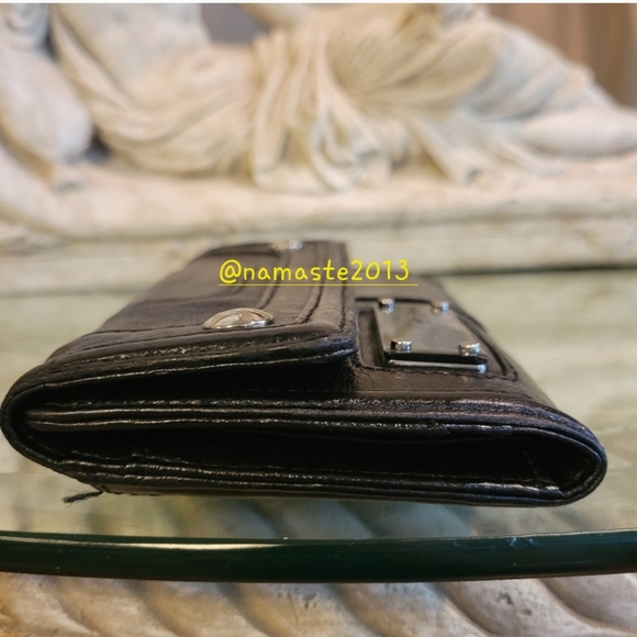 L.A.M.B by Gwen Stefani Leather Wallet Luxury Designer Celebrity Vintage Snap#48 - Picture 10 of 16